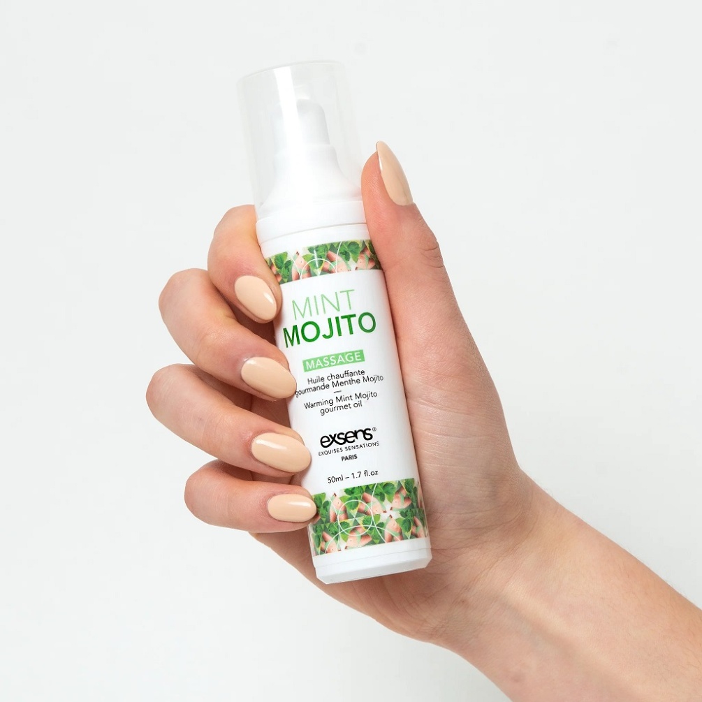 This warming gourmet massage gel is ideal for foreplay. When... Exsens - Mint Mojito Warming Massage Oil - 50ml photo-4