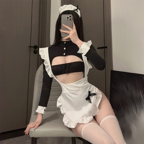 KR - Sexy Maid Costume KRW-098 - Black photo