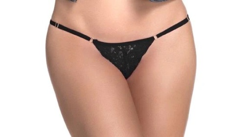 Mapale - 107 Lace Thong - Black - M/L photo