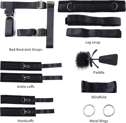 Yeahwow - Bed Restraint Set - Black photo