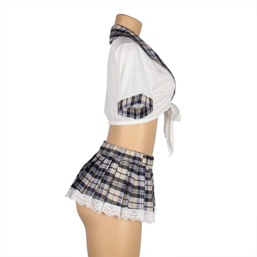 Ohyeah - 学生百褶裙服装 - 白色 - 中码 照片