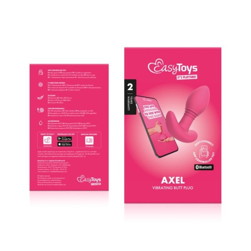 Easytoys - Axel 應用程式控制 震動肛門塞 - 粉紅色 照片