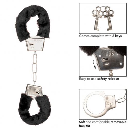 CEN - Playful Furry Cuffs - Black photo