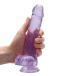 RealRock - 8" 仿真假陽具連陰囊 -紫色 照片-5
