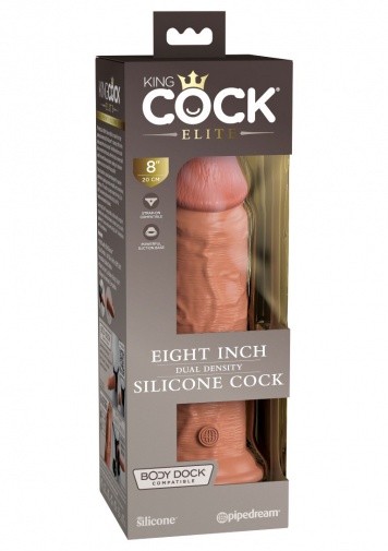 King Cock - 8" Elite 仿真阴茎 - 焦糖色 照片