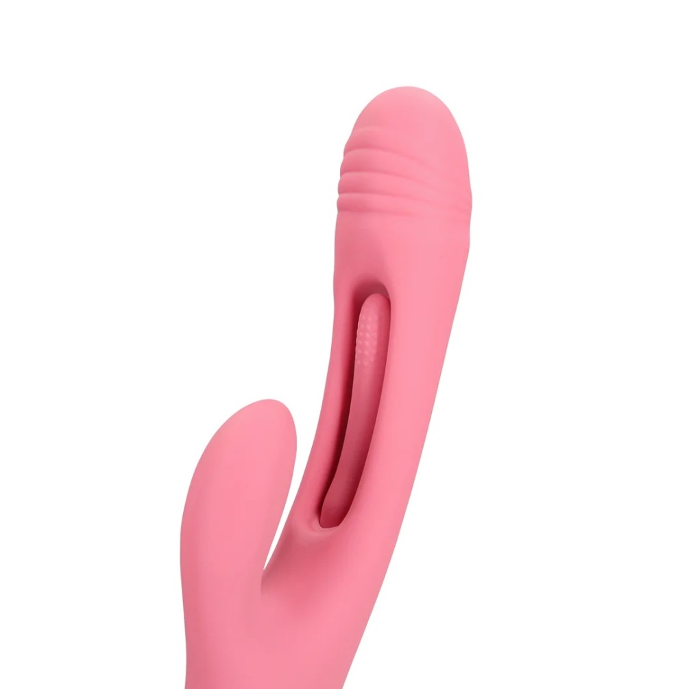 This Flapping G-Spot Rabbit Vibrator is designed for simulta... Loveline - Flapping Rabbit Vibrator - Pink photo-3
