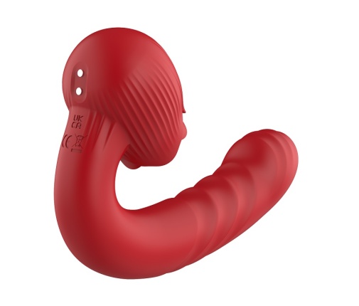 Secwell - Rose Thrusting Vibrator - Red photo