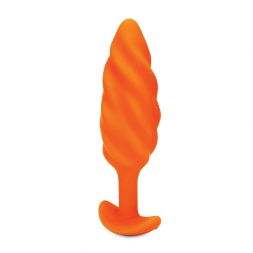 B-Vibe - Swirl Texture Plug - Orange photo