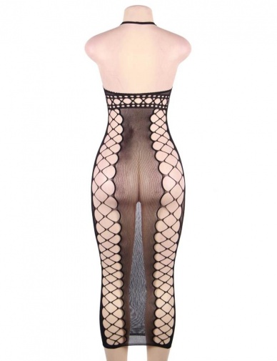 Ohyeah - Hollow Out Long Dress - Black - XL photo