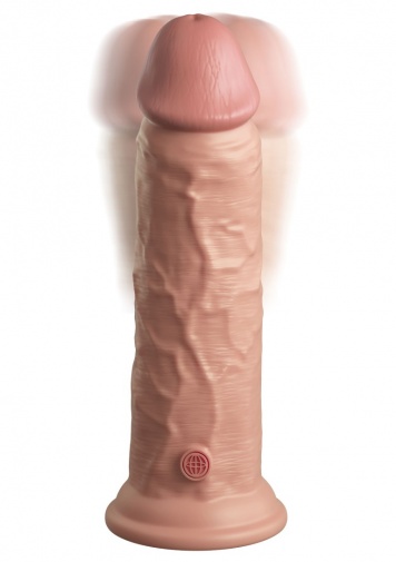 King Cock - 8" Elite 震動仿真陰莖 - 肉色 照片