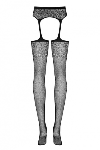 Obsessive - Garter Stockings S207 - Black - XL/XXL photo