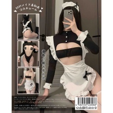 KR - Sexy Maid Costume KRW-098 - Black photo