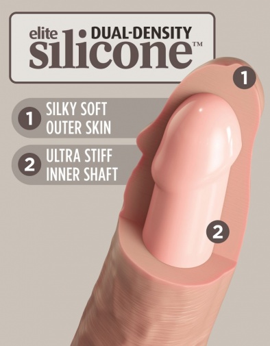 King Cock - 6" Elite Vibro Cock - Flesh photo