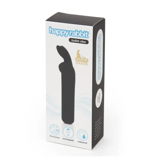 Happy Rabbit - Ears Vibro Bullet - Black photo