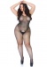 Leg Avenue - Crystalized Net Bodystocking - Black - 1X-2X photo-3