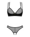 Obsessive - Nesari Crotchless Set - Black - XS/S 照片-3