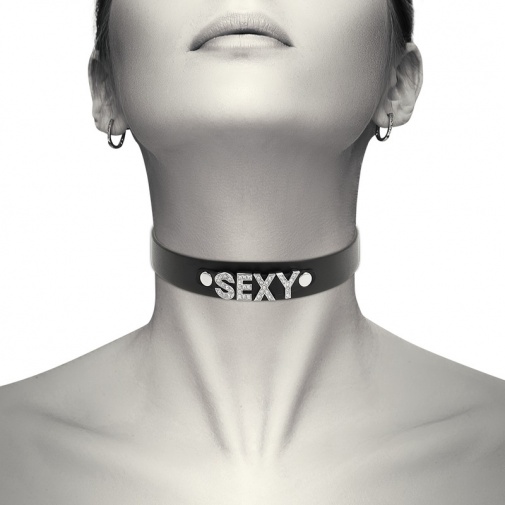 Coquette - Choker Sexy Vegan Leather - Black photo