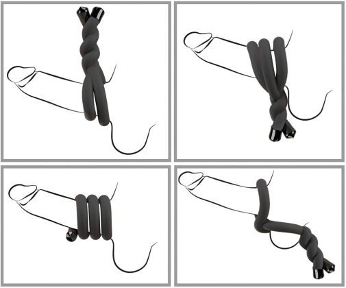 Bad Kitty - Bendable Cock & Ball Ring - Black 照片