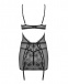 Obsessive - Basitta Chemise & Thong - Black - S/M photo-8