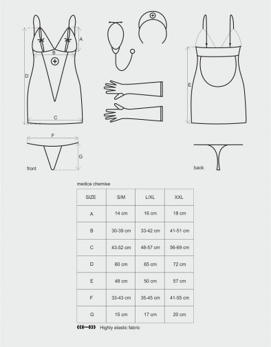 Obsessive - Medica Dress 5 pcs Costume - L/XL photo