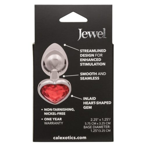 CEN - Jewel Ruby Heart Anal Plug S - Red photo