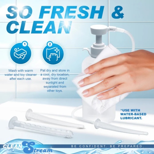 Cleanstream - XL Enema Bottle w 3 Attachments photo