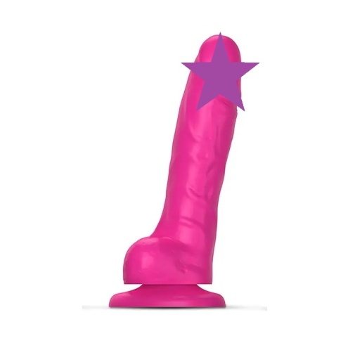 Strap-On-Me - 滑皮雙層仿真陽具 中碼 - 桃紅色 照片