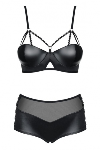 Obsessive - Leatheria 2-pcs Set - Black - S/M photo