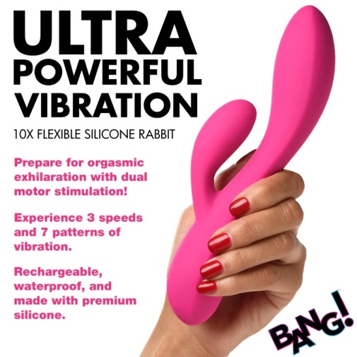 Bang! - 10X Flexible Rabbit Vibrator - Pink photo