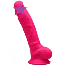 Silexpan - 7" Dual Destiny Premium Silicone Dildo w/Balls - Red photo