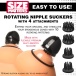 Size Matters - 10X 電動旋轉乳頭吸啜器 - 黑色 照片-3