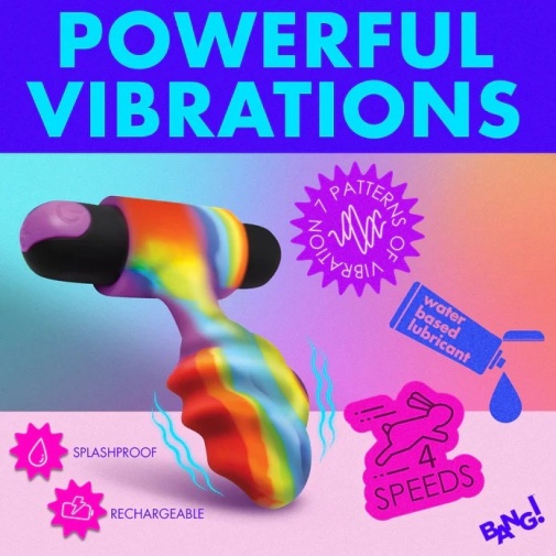 Bang! - Rainbow Vibro Butt Plug photo