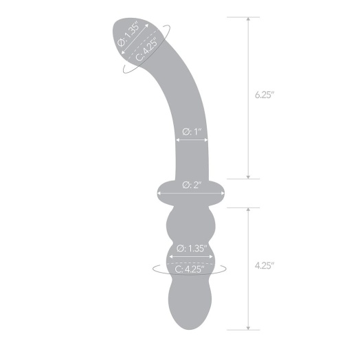 Glas - 12" Girthy Ribbed G-Spot Dildo photo