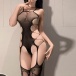 KR - 突出身體線條性感連身襪內衣 KRW-115 - 黑色 照片-3