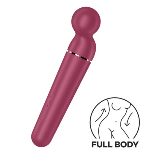 Satisfyer - Planet Wand-er 按摩器 - 红莓色 照片
