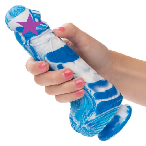 CEN - 6" Twisted Realistic Dildo - Blue photo