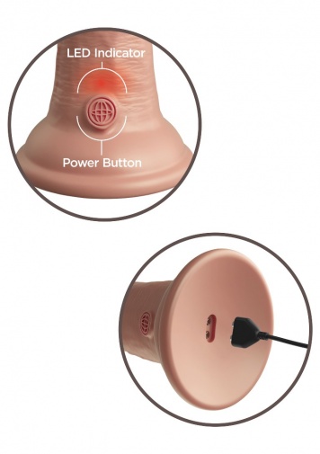 King Cock - 6" Elite Vibro Cock - Flesh photo