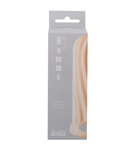 Lola Games - Homme Wide 闊版帶紋路陰莖套 中碼 - 肉色 照片
