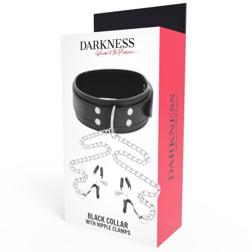 Darkness - Collar w Nipple Clamps - Black photo