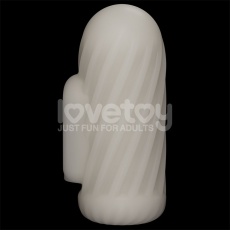 Lovetoy - Knights 柔软震动阴茎套 - 螺旋纹 照片