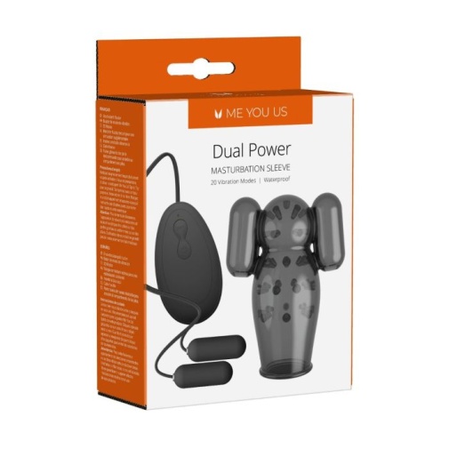 Me You Us - Dual Power Vibro Sleeve - Black photo