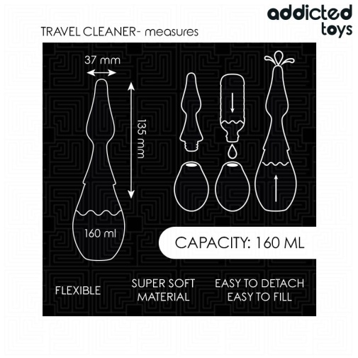 Addicted Toys - #1 旅行裝灌腸器 - 黑色 照片