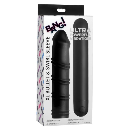 Bang! - XL Bullet w Swirl Sleeve - Black photo