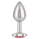 CEN - Jewel Ruby Heart Anal Plug S - Red photo-3