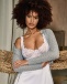 Obsessive - Amor Blanco Chemise & Thong - White - 2XL/3XL photo-3