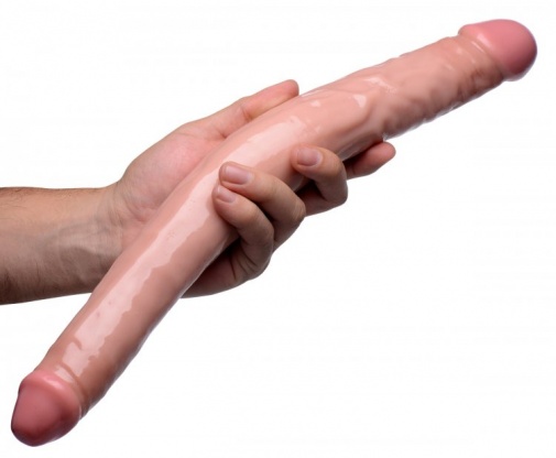 SexFlesh - 16" 仿真双头假阳具 - 肉色 照片