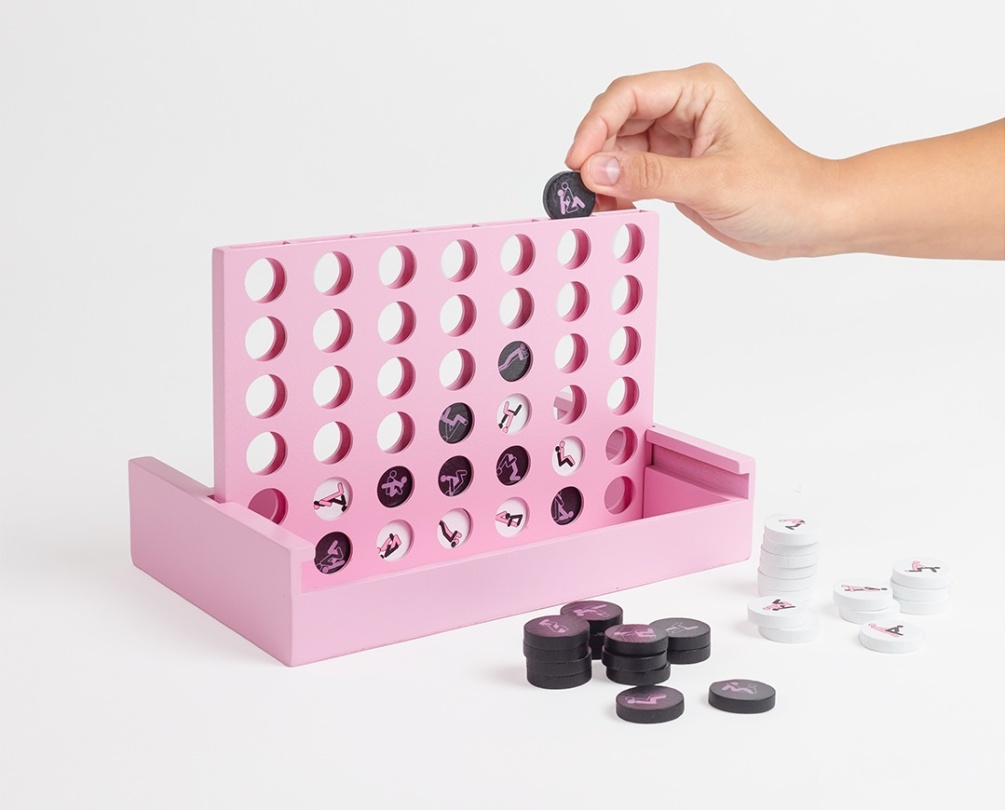 Line up 4 chips of the same colour in a row before your part... Secret Play - Play4sex Wooden Game photo-3