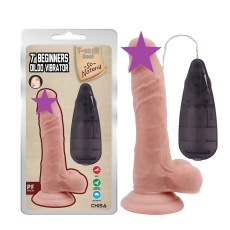 Chisa - 7" Beginners Vibro Dildo - Skin photo