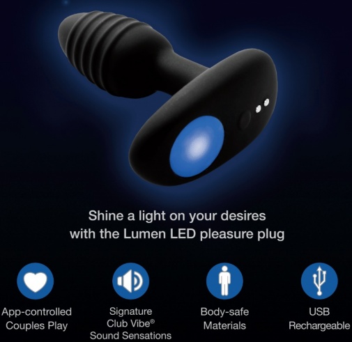 Kiiroo - OhMiBod Lumen - App控制后庭塞 - 黑色 照片