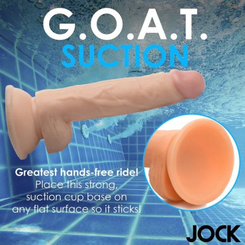 Jock - 游泳选手Simon 的 7" 仿真阳具配睾丸 - 肉色 照片